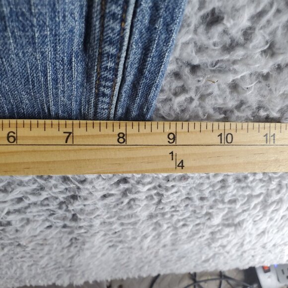 Wrangler Jeans Mens Size 42X34 Blue Slim Straight Retro Stretch Denim - Picture 10 of 13